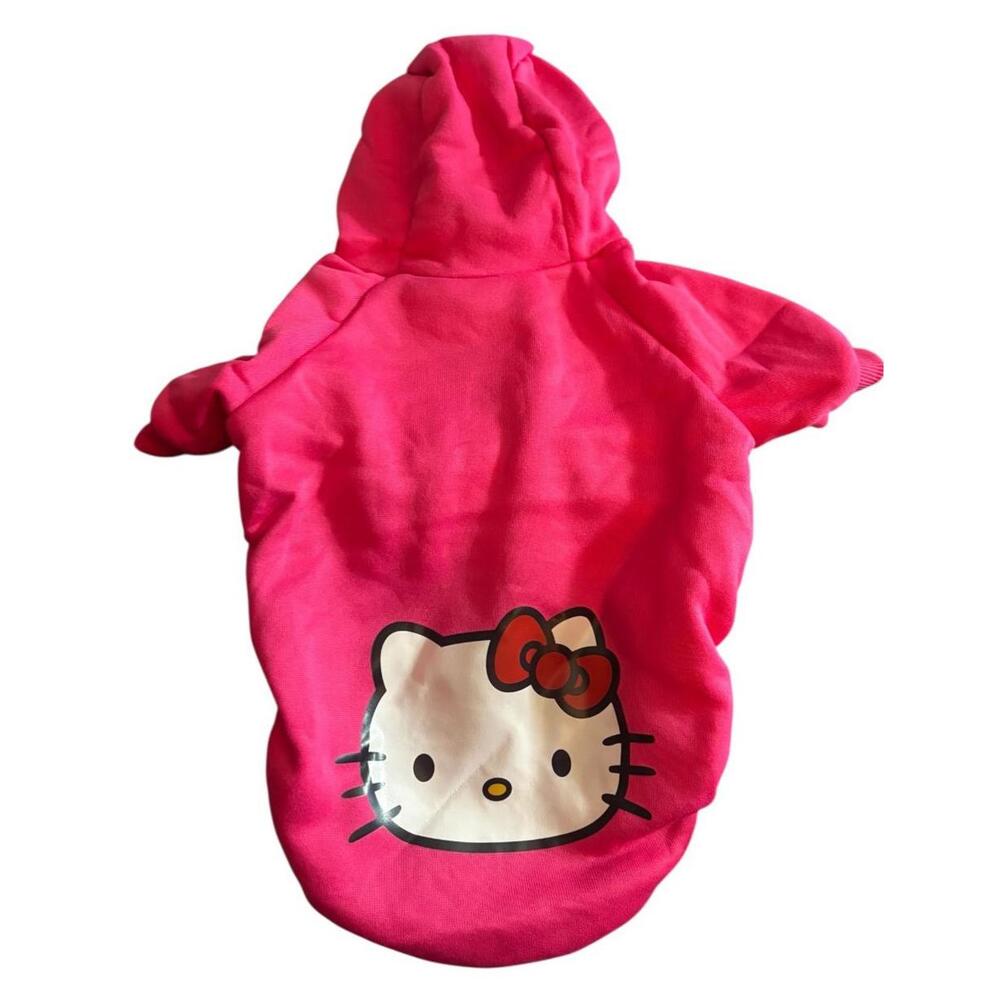 New Hello Kitty Vibrant Pink Small Dog Hoodie Jacket Size XL